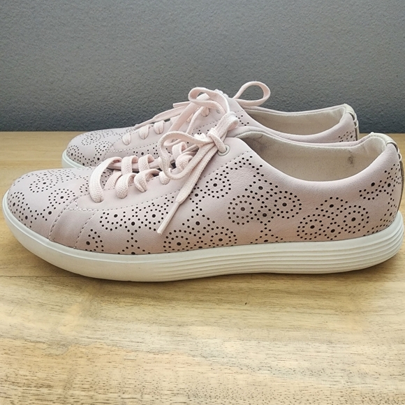 Cole Haan Cream Grand OS Crosscourt Perforated Sneaker Shoes Womens 7 - Picture 5 of 11